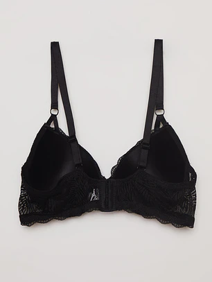 Sosten Padding Mujer Encaje Negro Familyshop