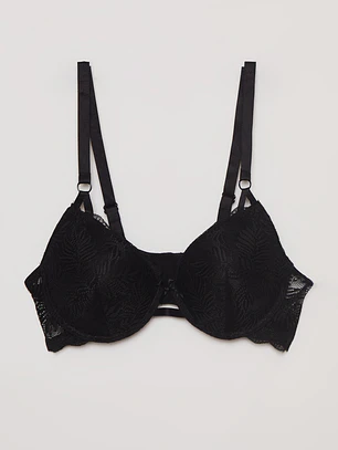 Sosten Padding Mujer Encaje Negro Familyshop