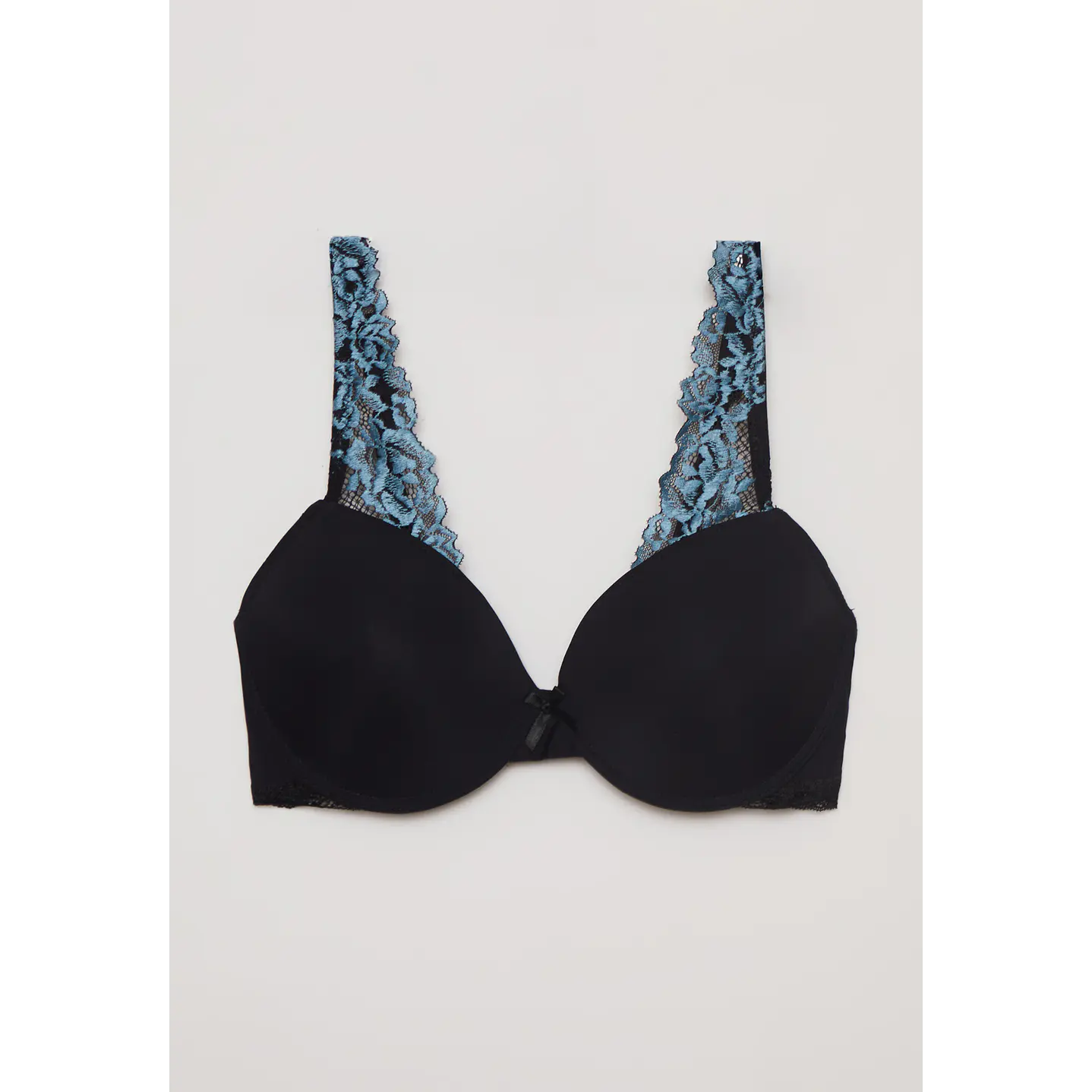 Sostén Padding Encaje Bicolor Negro Familyshop 1