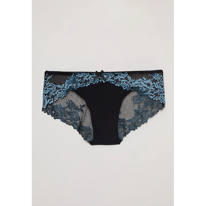 Calzon Encaje Bicolor Negro Familyshop 1