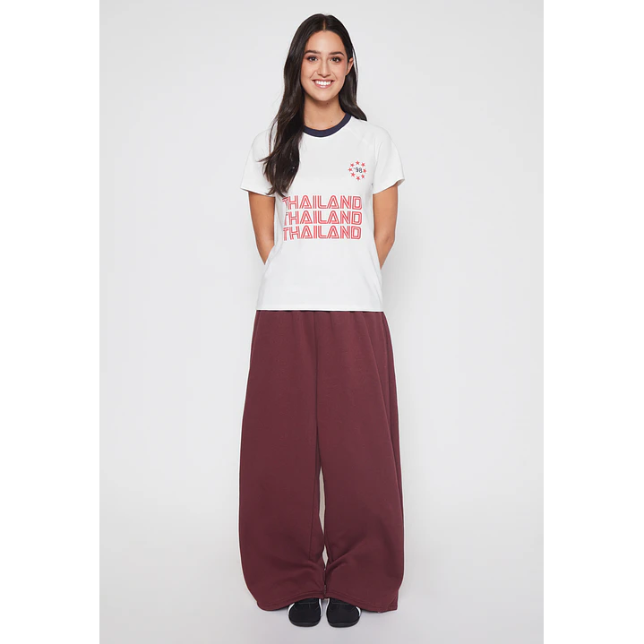 Pantalón Buzo Baggy Mujer Burdeo Familyshop 6