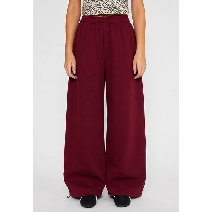 Pantalón Buzo Baggy Mujer Burdeo Familyshop 1