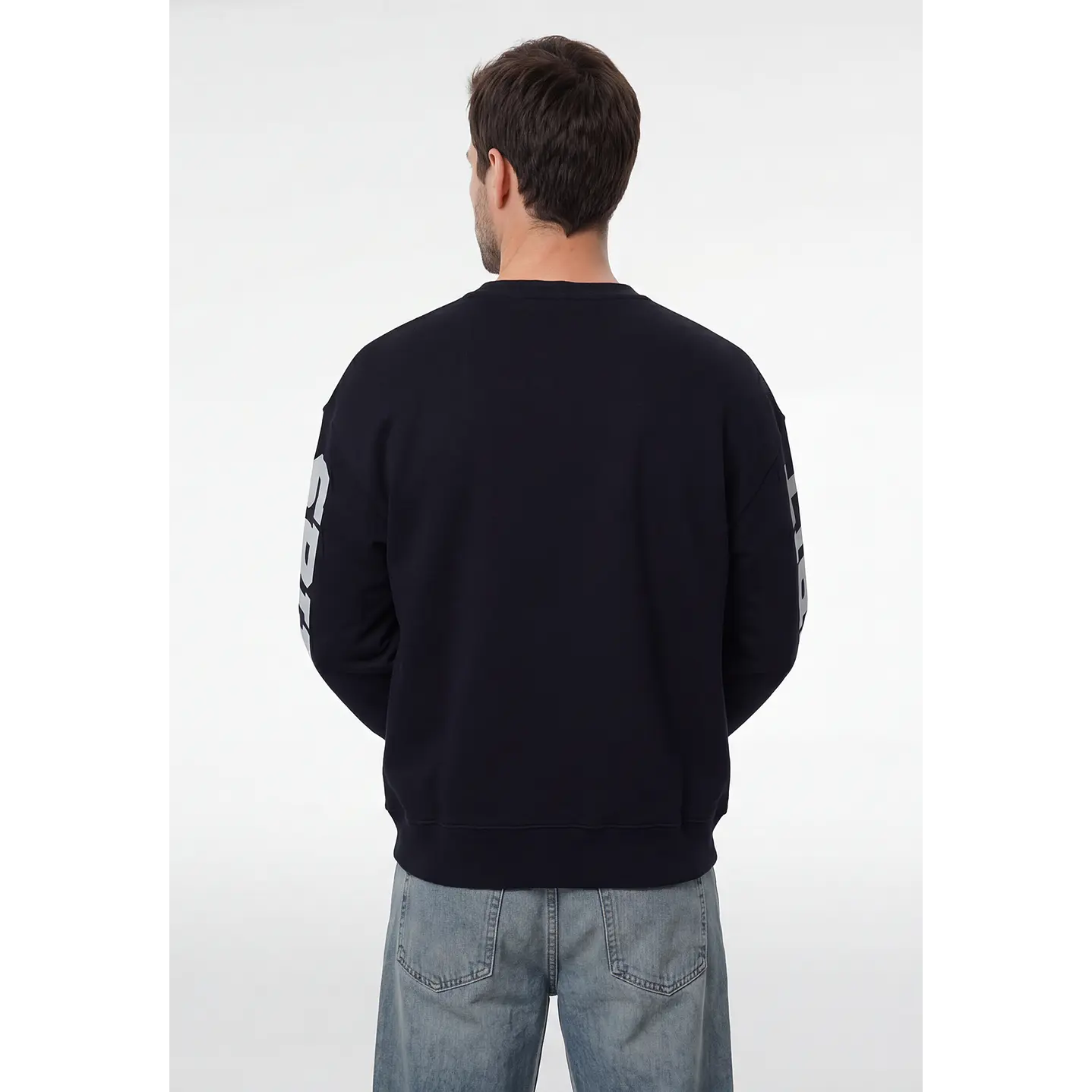 Polerón Letras Oversize Hombre Azul 2
