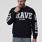 Polerón Letras Oversize Hombre Azul - Miniatura 1