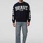 Polerón Letras Oversize Hombre Azul - Miniatura 4