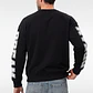 Polerón Letras Oversize Hombre Negro - Miniatura 3