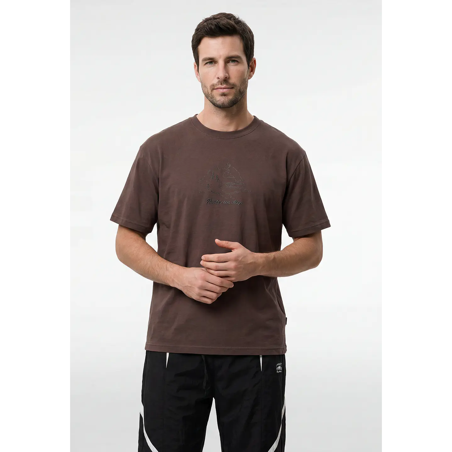 Polera Roots Hombre Café 1