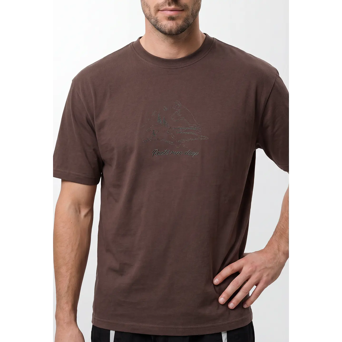Polera Roots Hombre Café 3