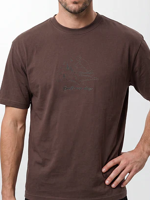 Polera Fútbol Hombre Café
