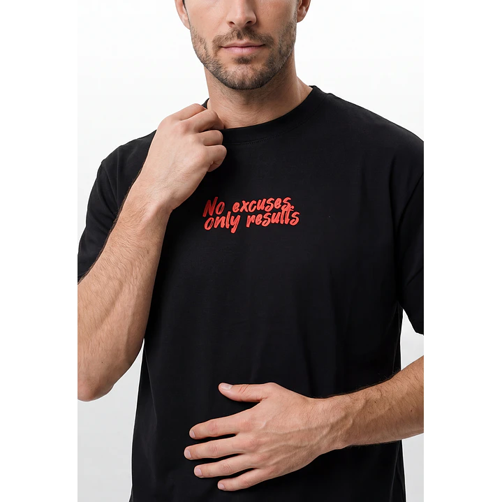 Polera Heart Relaxed Hombre Negro 2