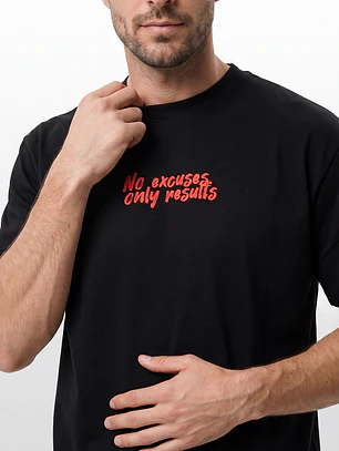 Polera Heart Relaxed Hombre Negro