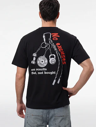 Polera Relaxed Hombre Negro