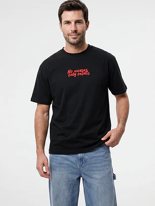 Polera Heart Relaxed Hombre Negro