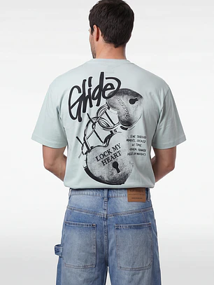 Polera Heart Relaxed Hombre Menta