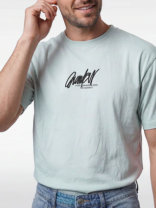 Polera Heart Relaxed Hombre Menta