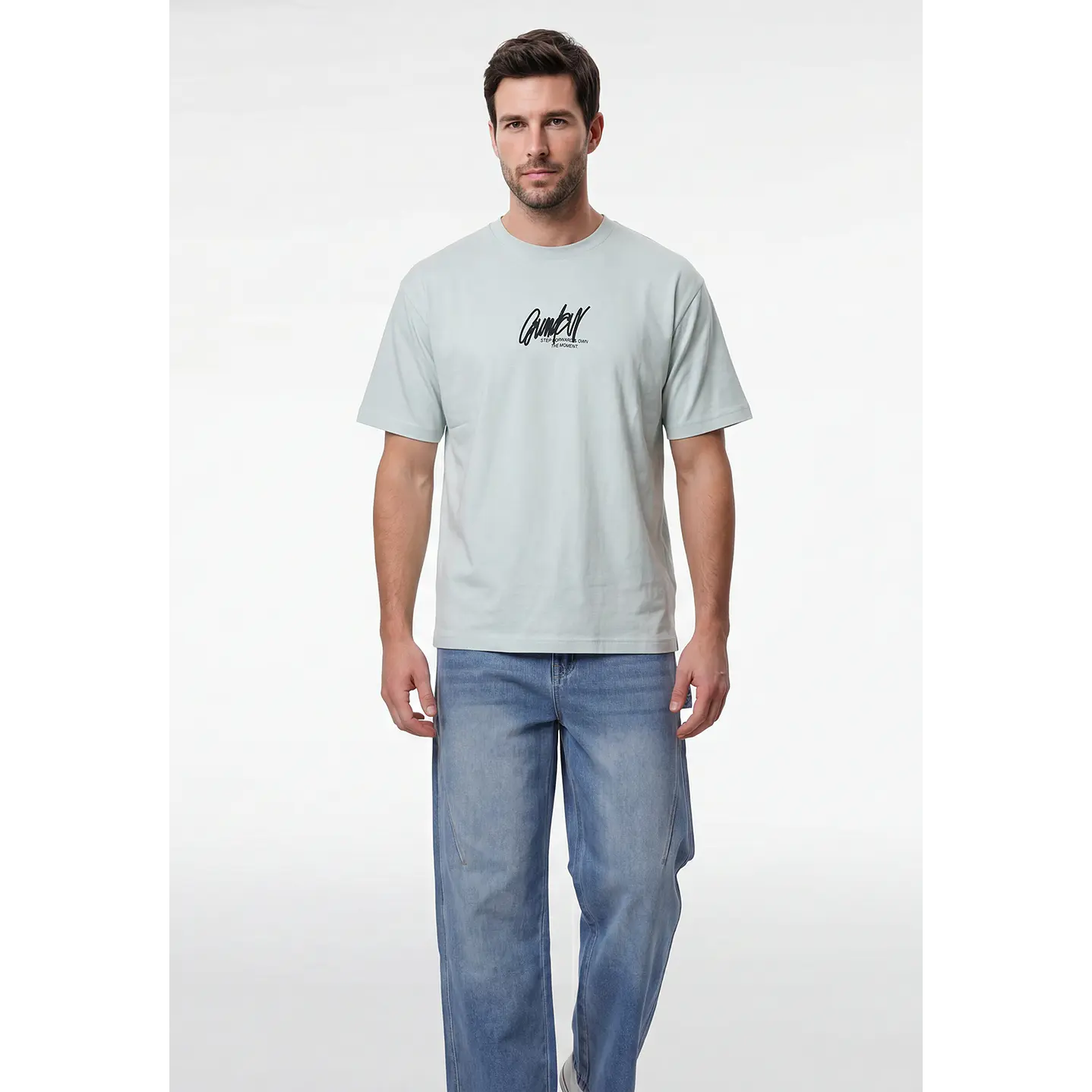 Polera Heart Relaxed Hombre Menta 1