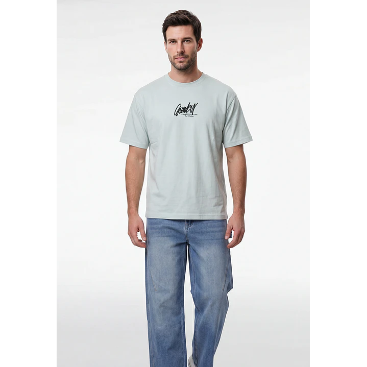 Polera Heart Relaxed Hombre Menta 3