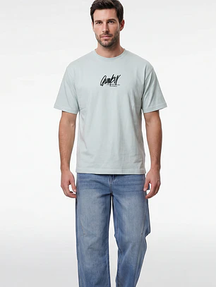 Polera Heart Relaxed Hombre Menta