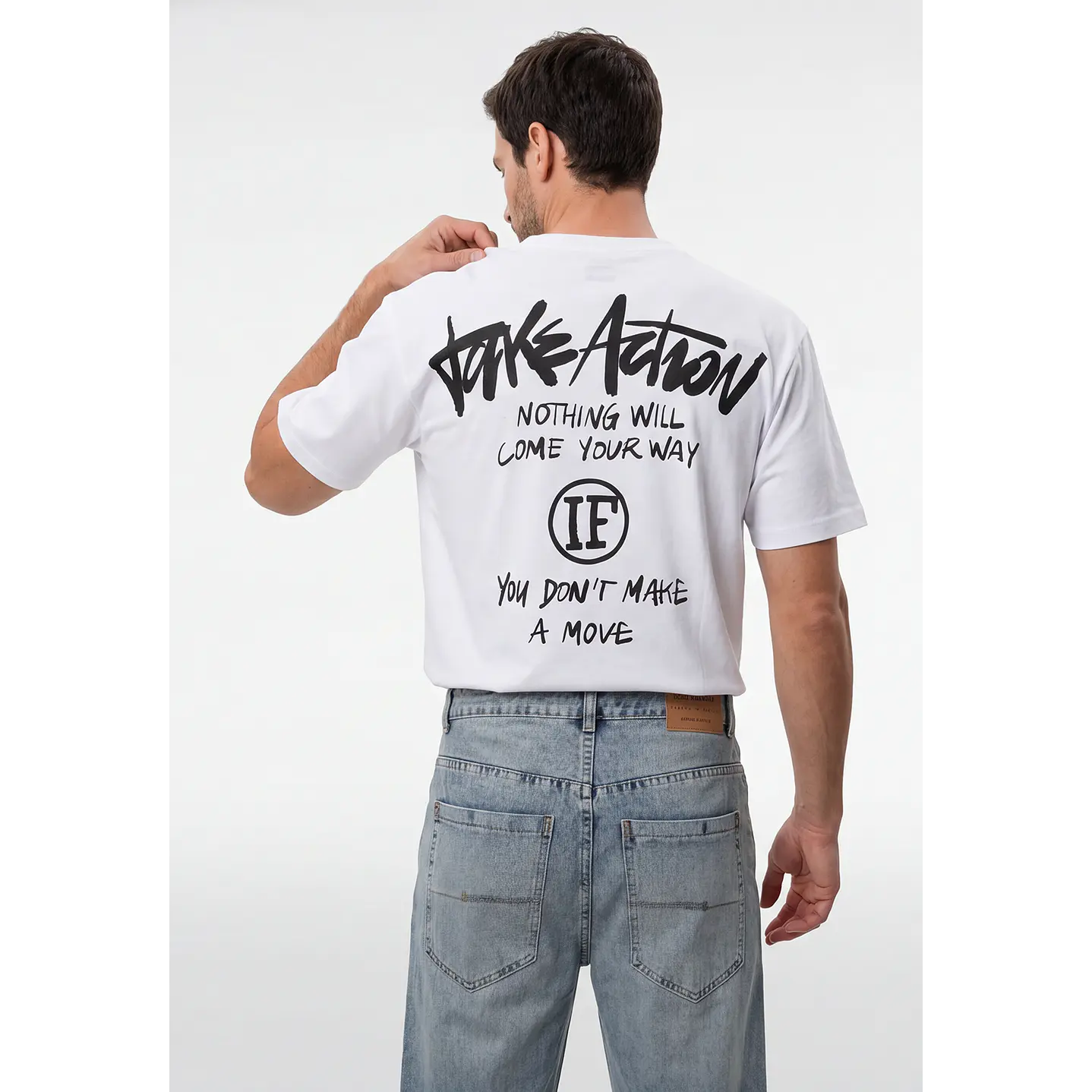 Polera Heart Relaxed Hombre Blanco 2