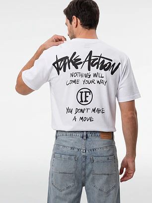 Polera Heart Relaxed Hombre Blanco