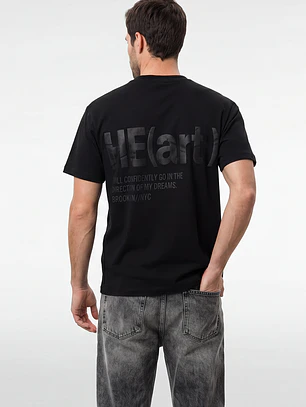 Polera HE(art) Relaxed Hombre Negro