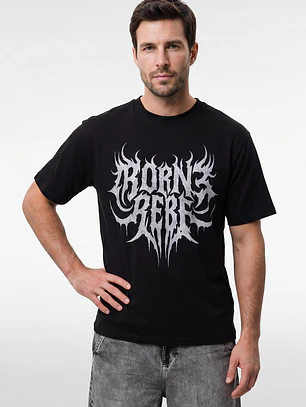 Polera Metel Relaxed Hombre Negro