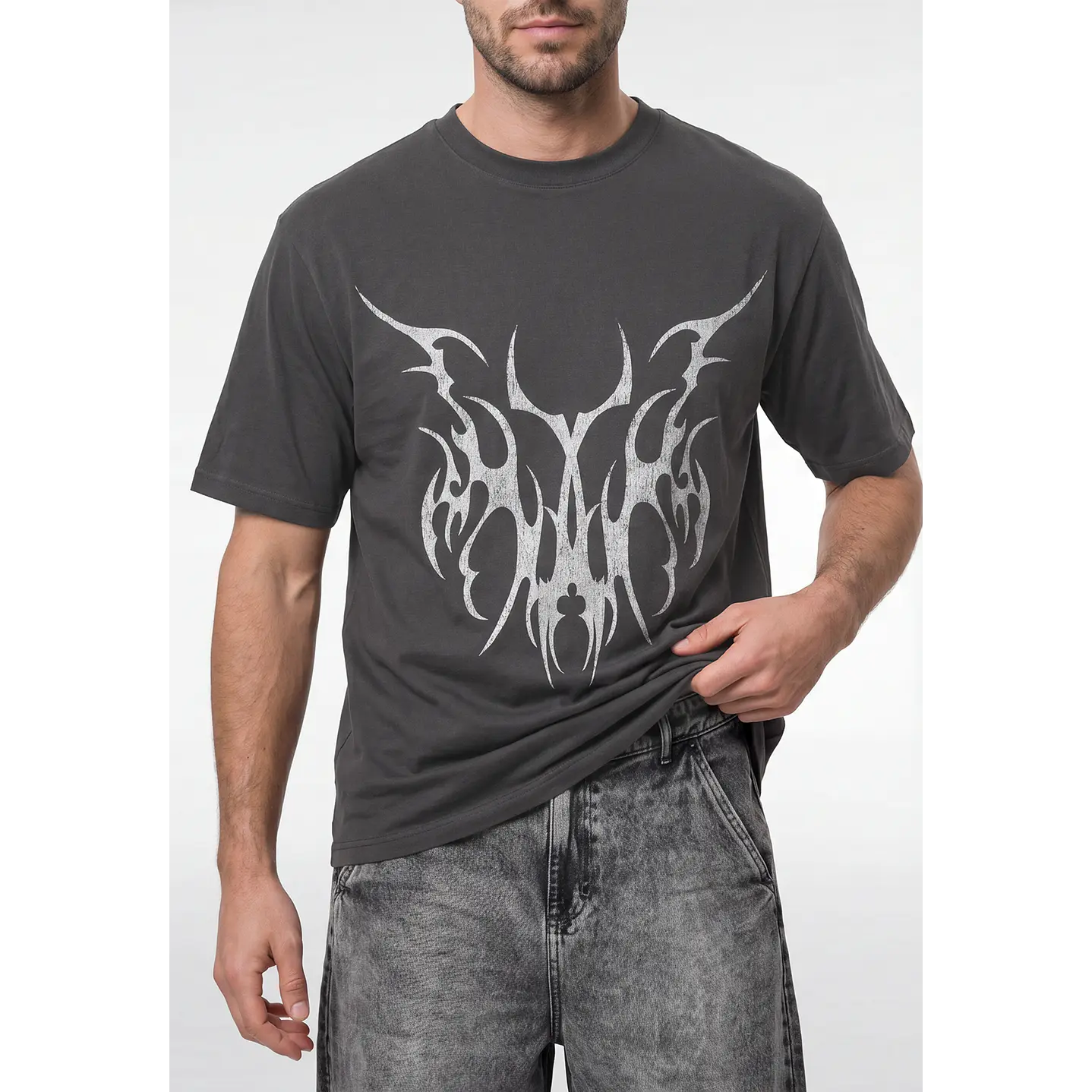 Polera Metel Relaxed Hombre Gris 2