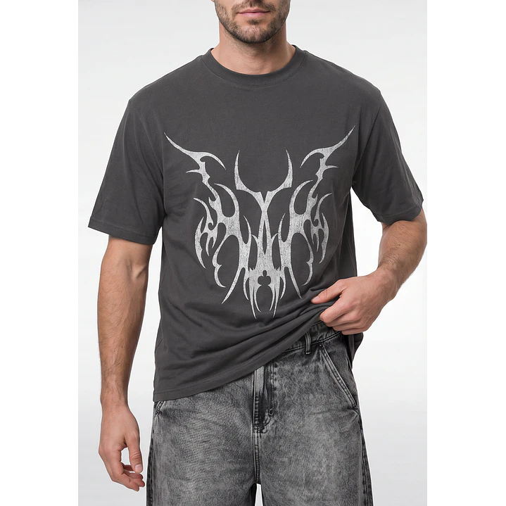 Polera Metel Relaxed Hombre Gris 2