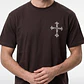 Polera Cruz Relaxed Hombre Café - Miniatura 2