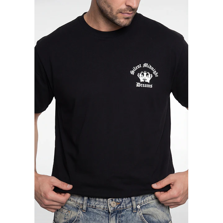 Polera King Relaxed Hombre Negro 2