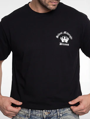 Polera King Relaxed Hombre Negro