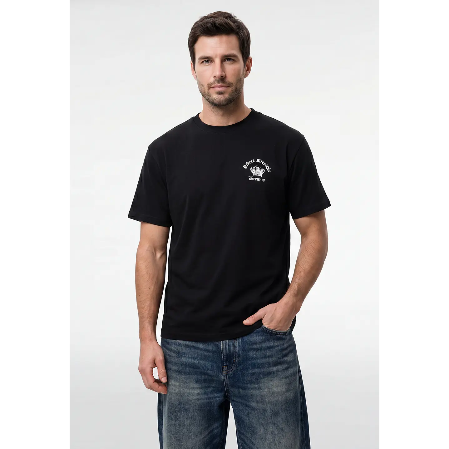 Polera King Relaxed Hombre Negro 1