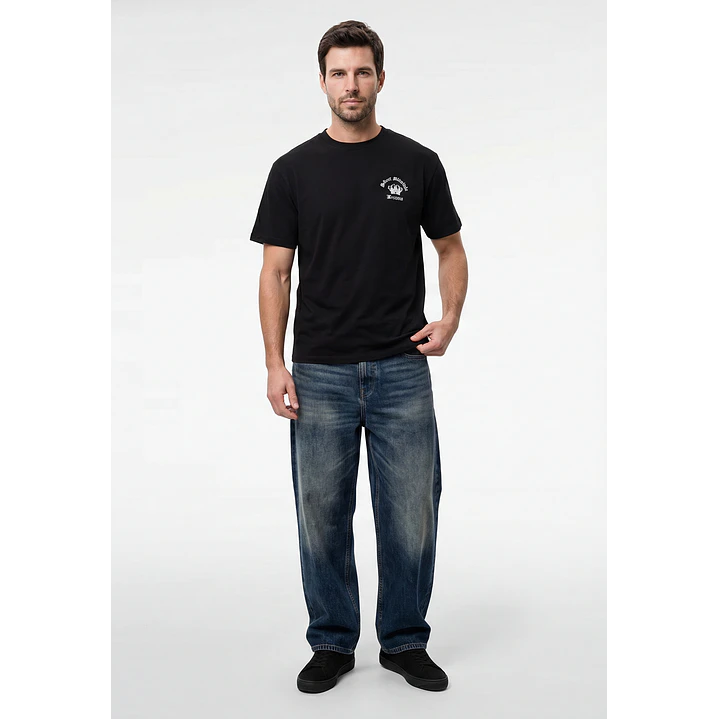 Polera King Relaxed Hombre Negro 4