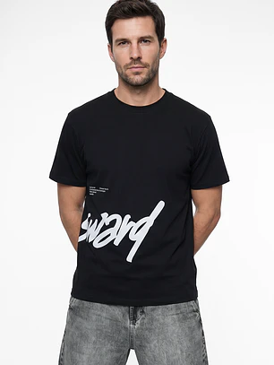 Polera Graffiti Relaxed Hombre Negro