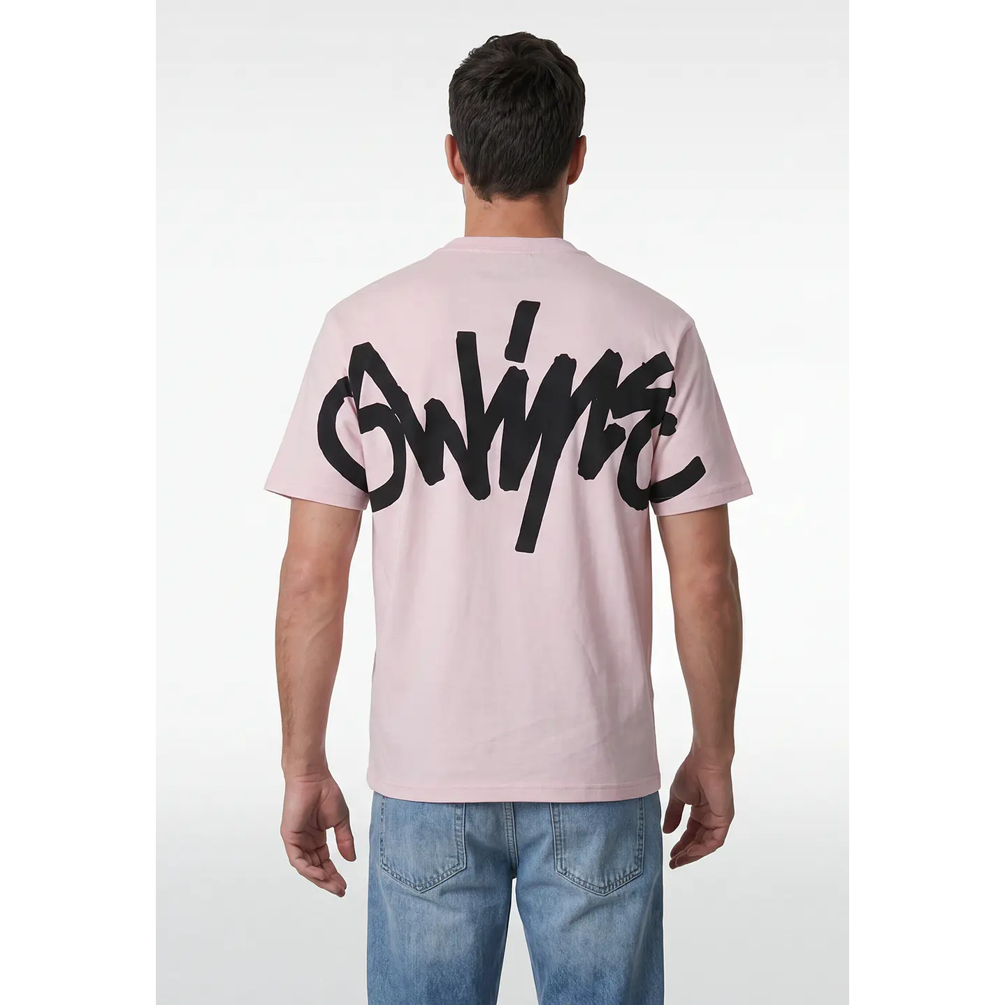 Polera Graffiti Relaxed Hombre Rosado 2