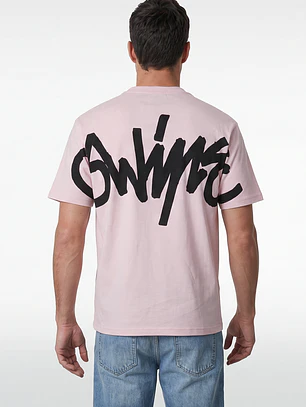 Polera Graffiti Relaxed Hombre Rosado