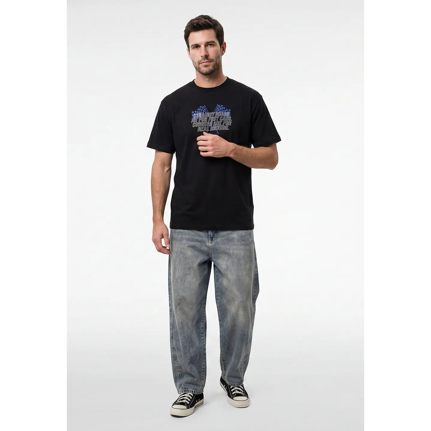 Polera Untamed Hombre Negro 3