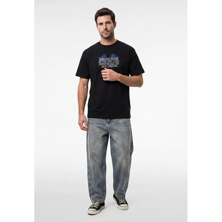 Polera Untamed Hombre Negro 4