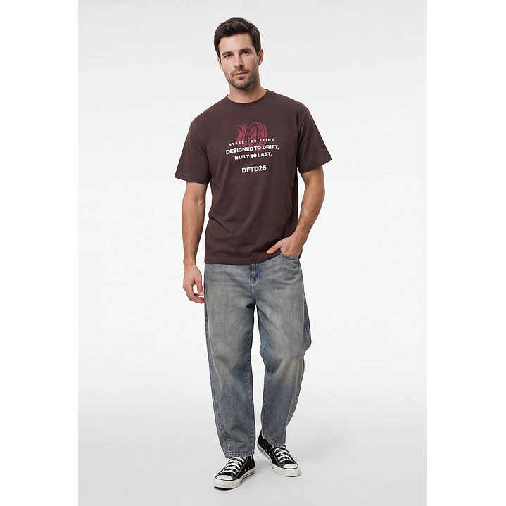 Polera Untamed Hombre Café 1