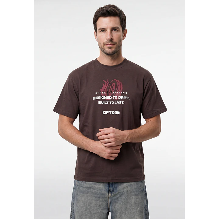 Polera Untamed Hombre Café 4