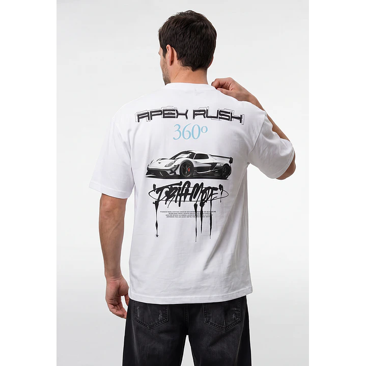 Polera Urbana Hombre Blanco 3