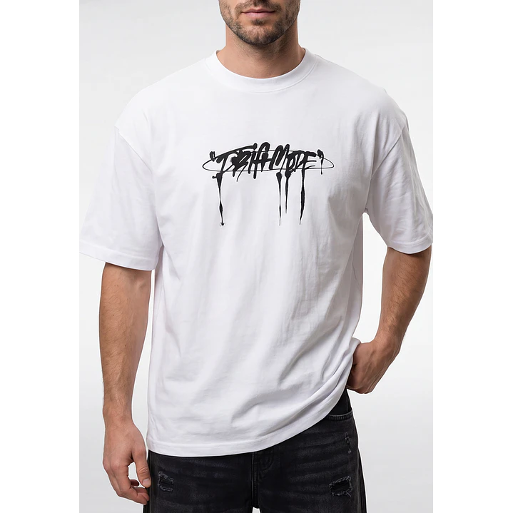 Polera Urbana Hombre Blanco 2