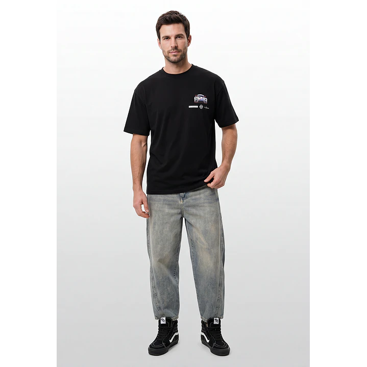 Polera Urbana Hombre Negro 4