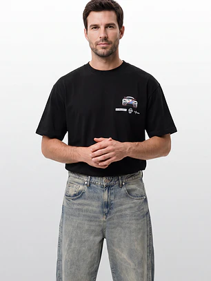 Polera Urbana Hombre Negro