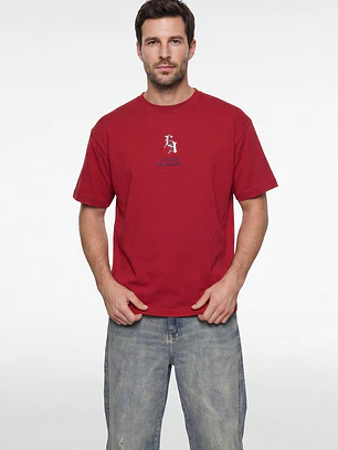Polera Placa Hombre Rojo