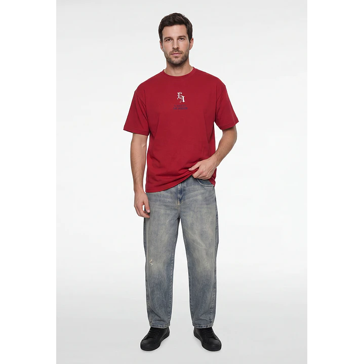 Polera Placa Hombre Rojo 4