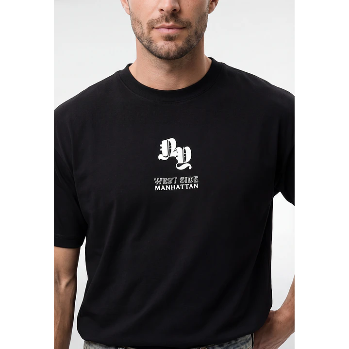 Polera Placa Hombre Negro 2