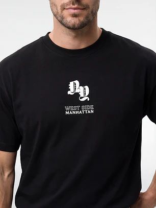 Polera Placa Hombre Negro