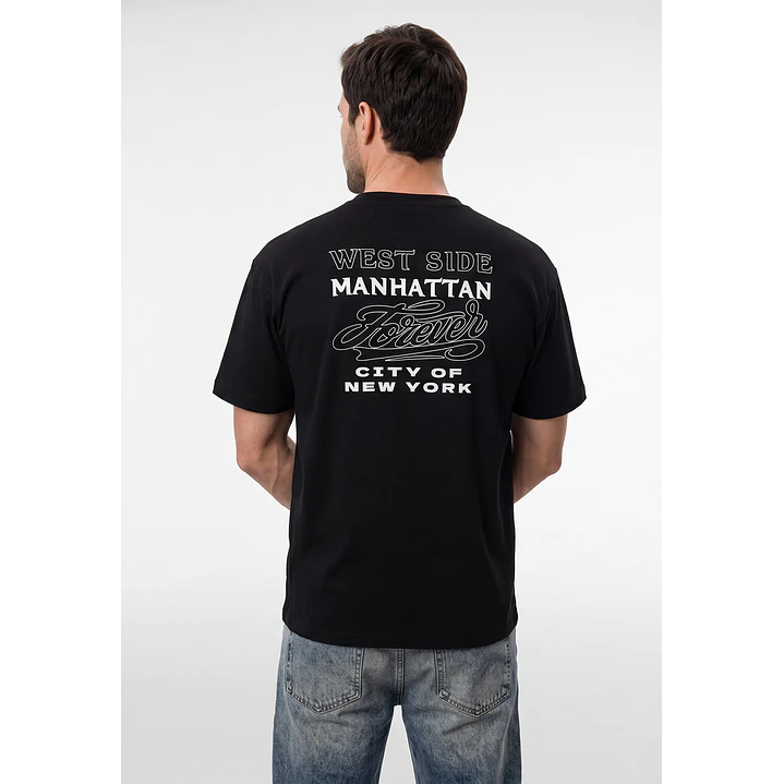 Polera Placa Hombre Negro 3