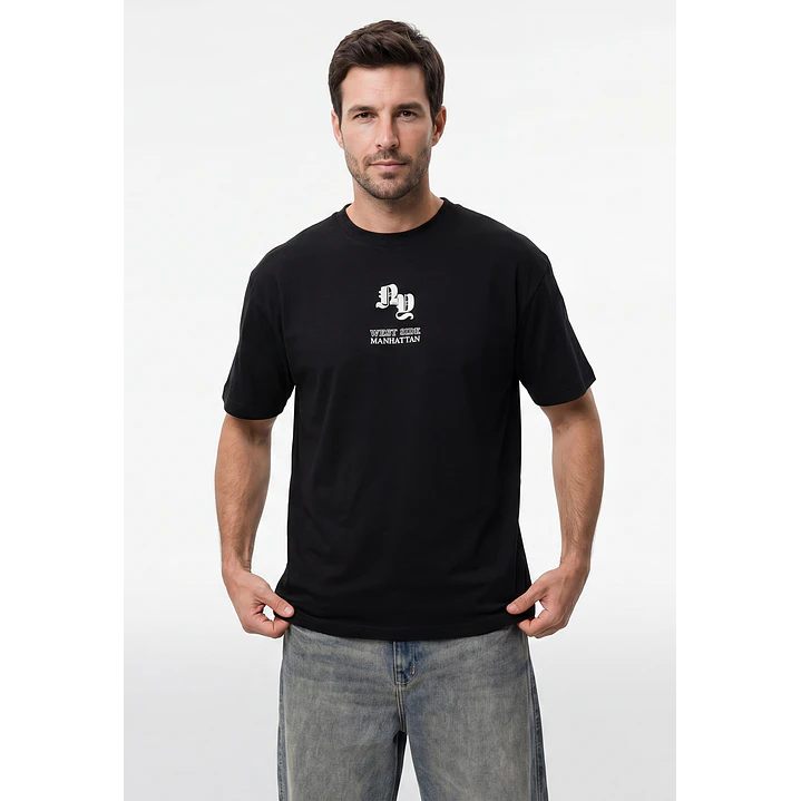 Polera Placa Hombre Negro 1